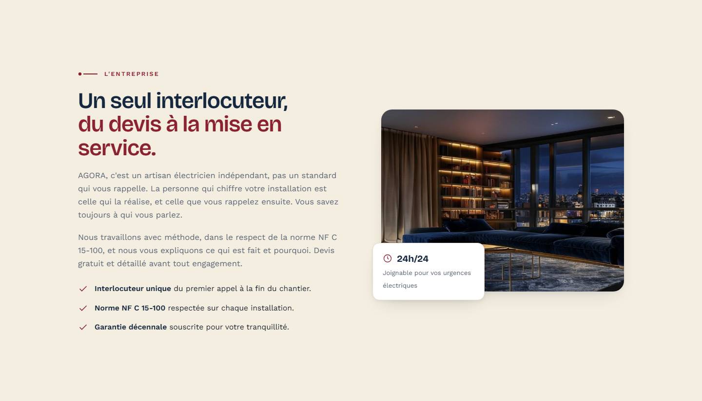 section — Un seul interlocuteur,du devis à la mise en service.