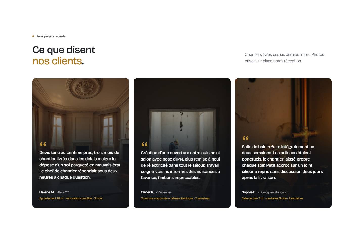 section — Ce que disent nos clients.