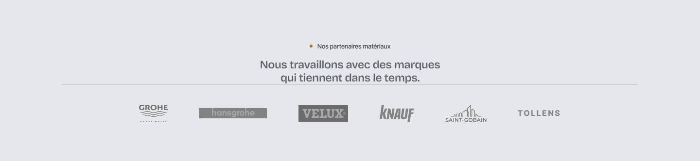 section — Nous travaillons avec des marques qui tiennent dans le temps.