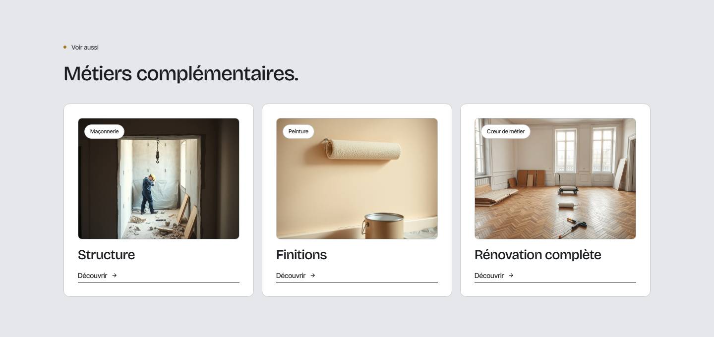 section — Métiers complémentaires.