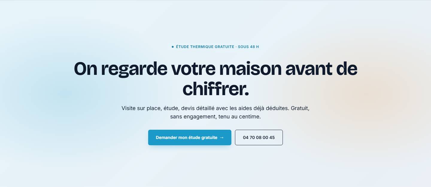 cta — On regarde votre maison avant de chiffrer.