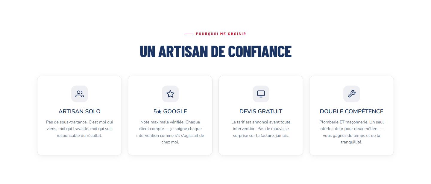 section — Un artisan de confiance
