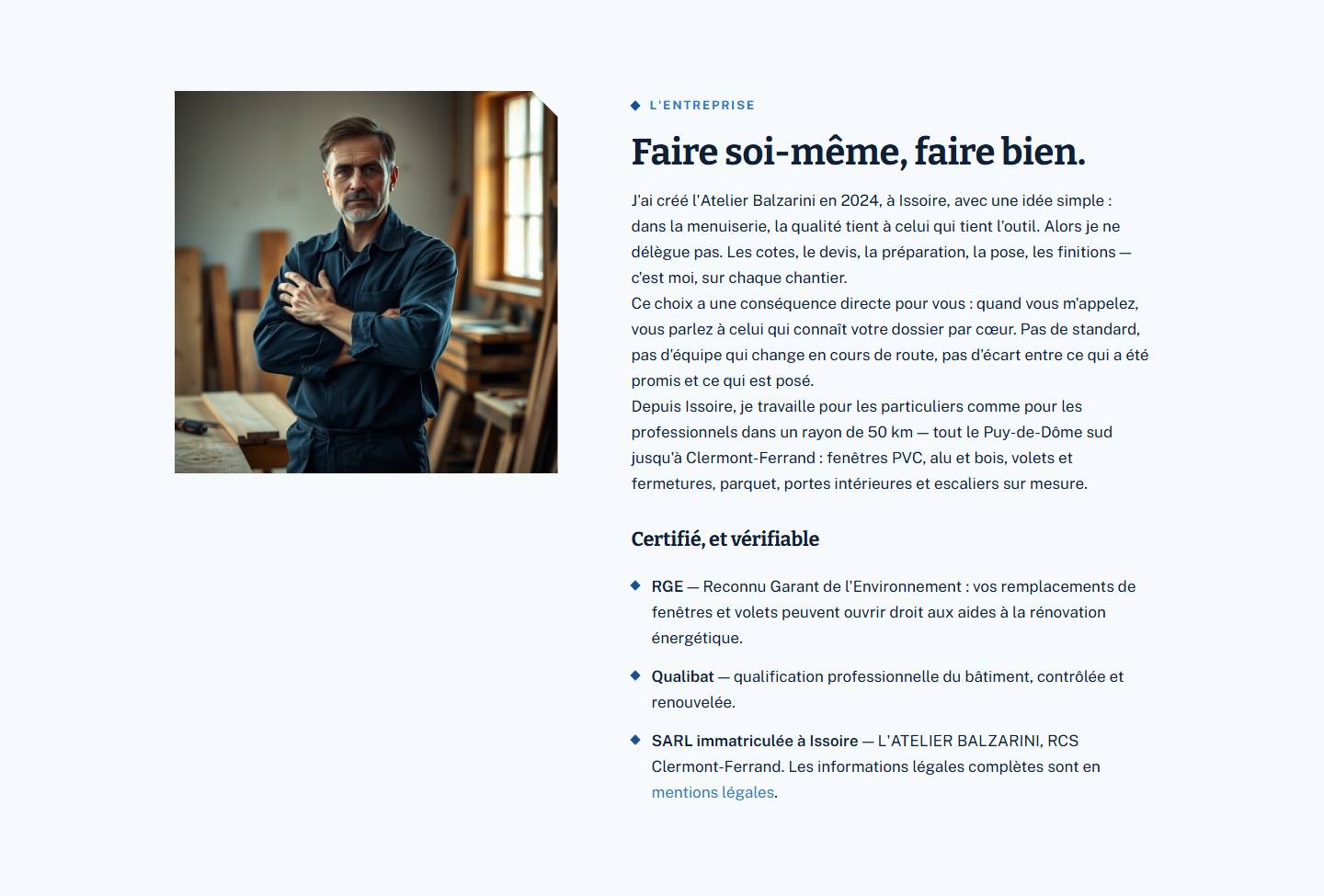 section — Faire soi-même, faire bien.
