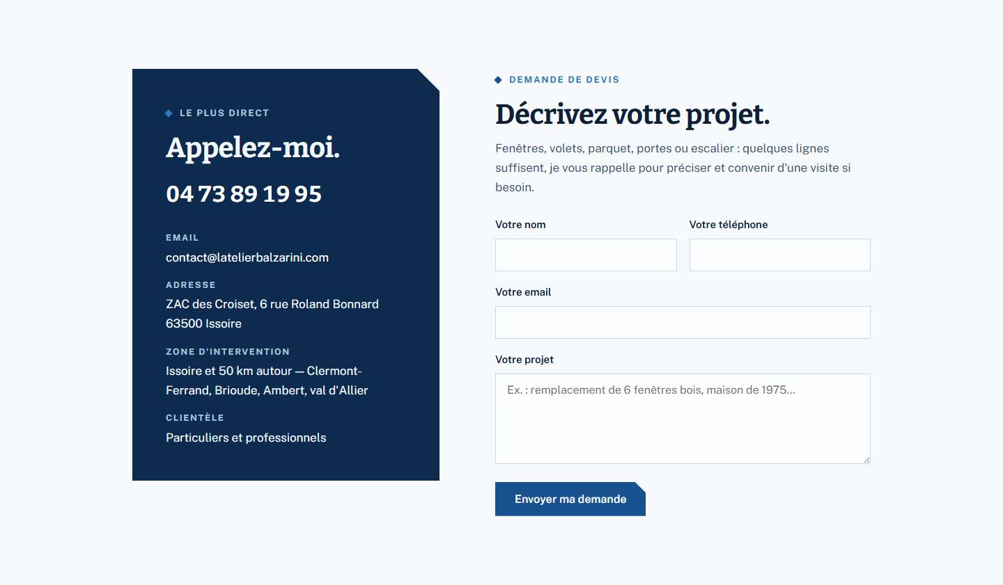 section — Appelez-moi.
