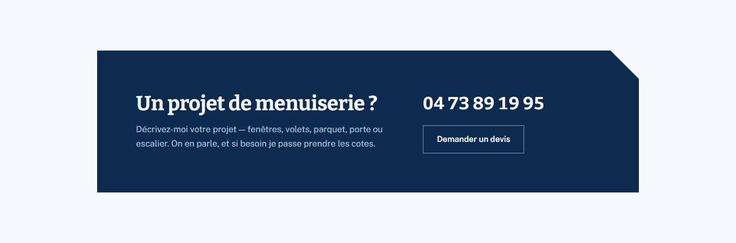 cta — Un projet de menuiserie ?