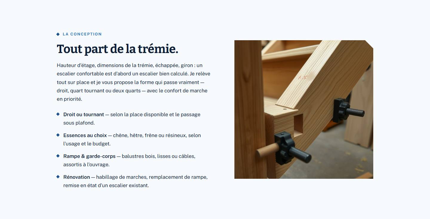 section — Tout part de la trémie.