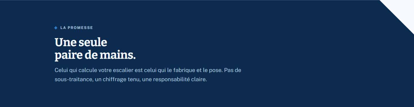 section — Une seule paire de mains.