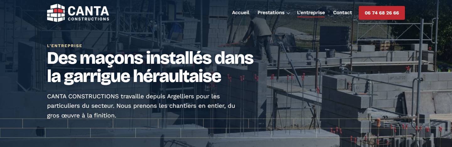 hero — Des maçons installés dans la garrigue héraultaise