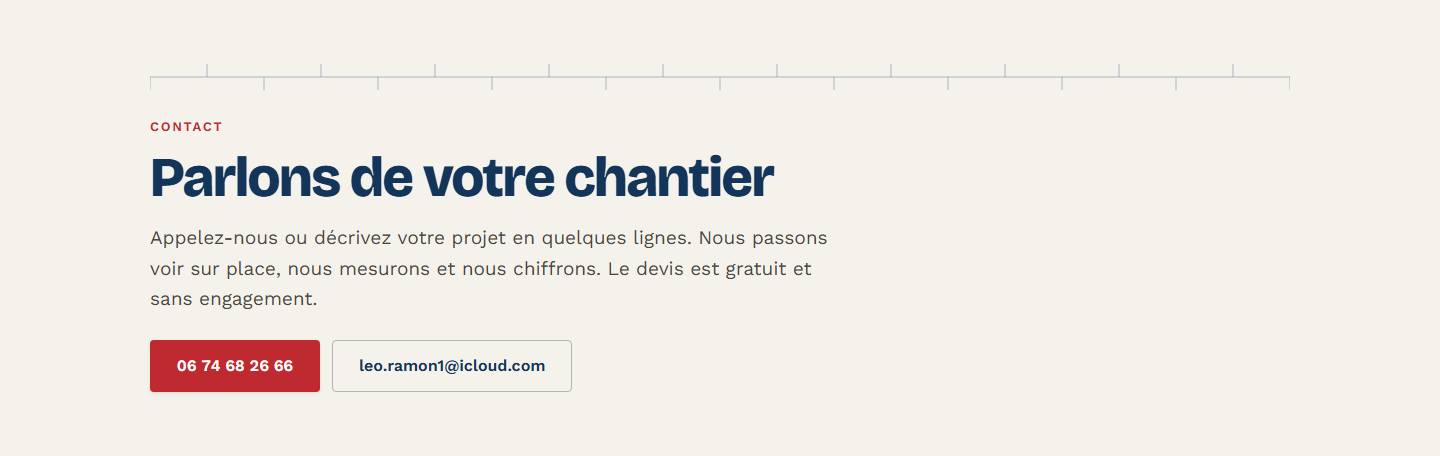 section — Parlons de votre chantier