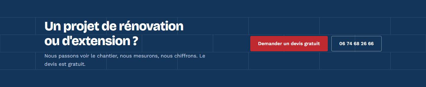 cta — Un projet de rénovation ou d'extension ?