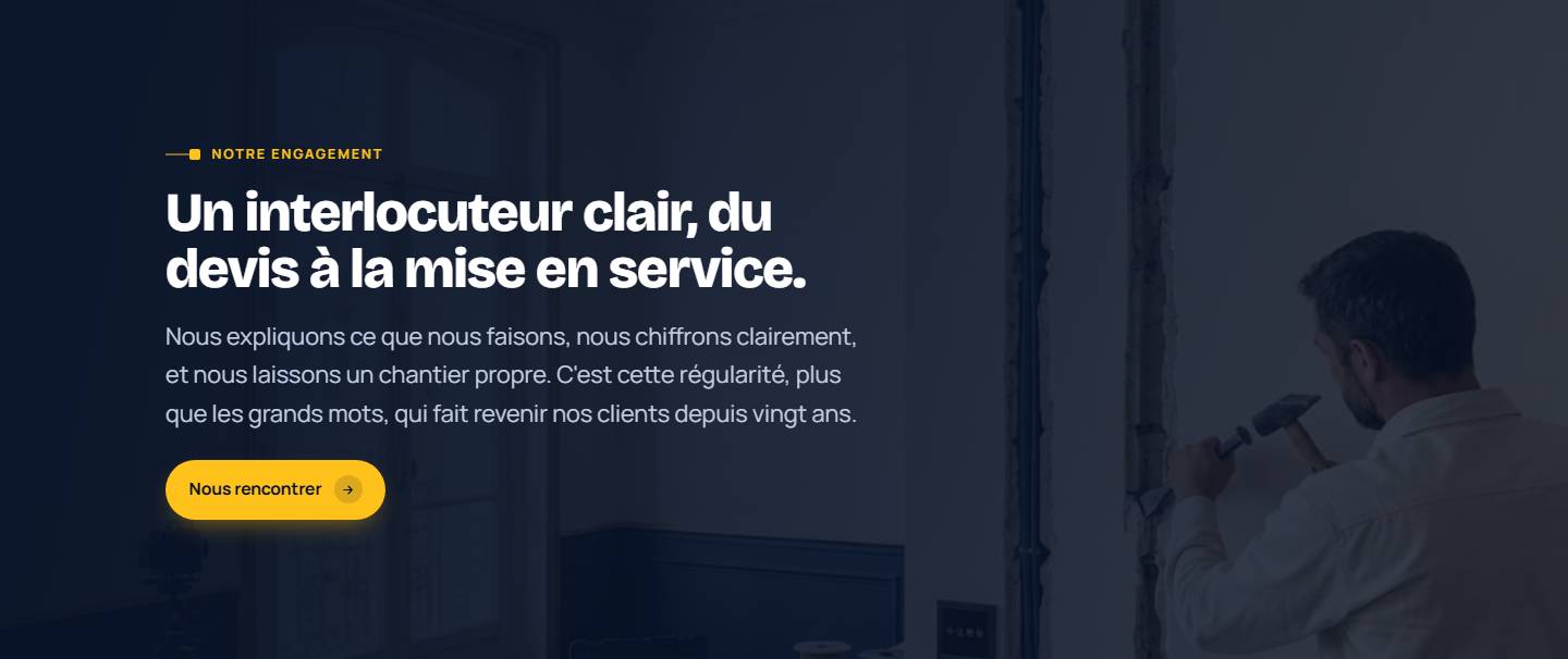 cta — Un interlocuteur clair, du devis à la mise en service.