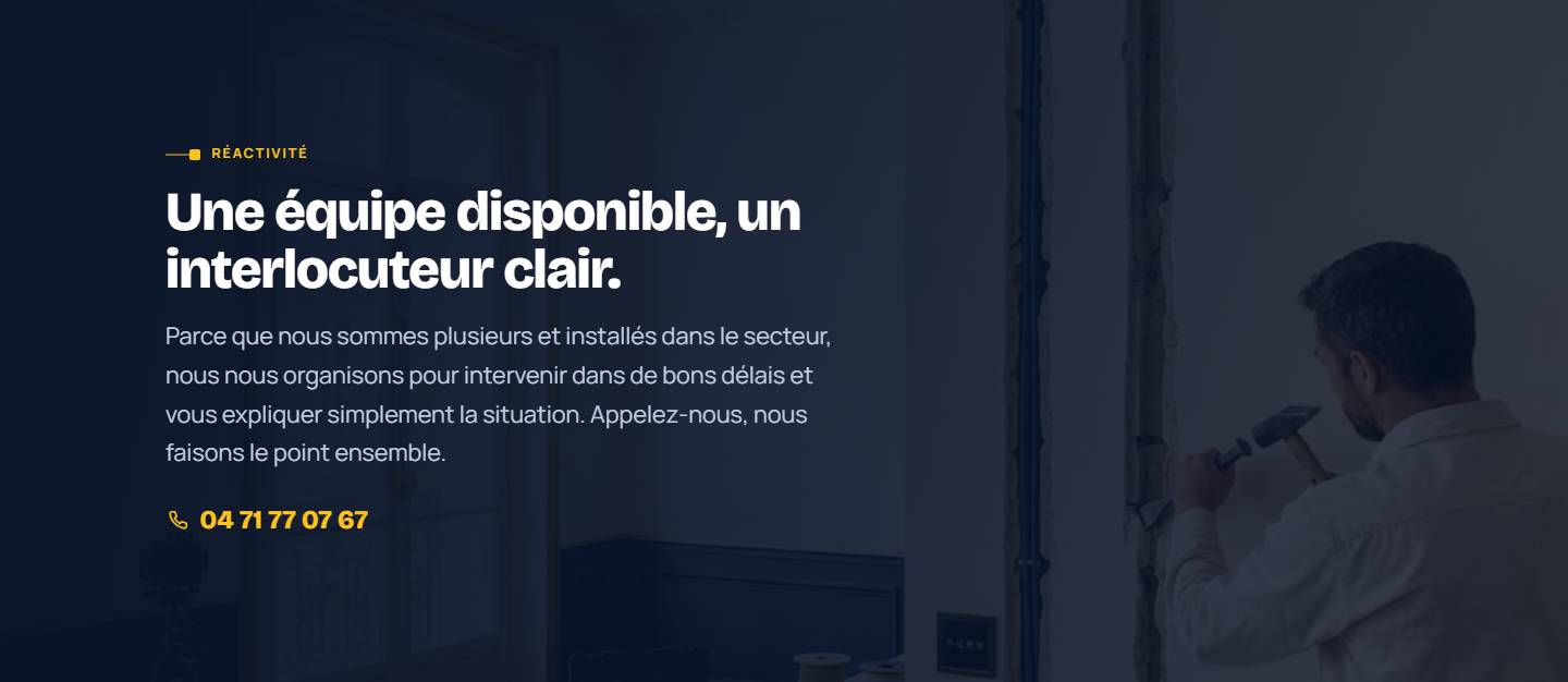 cta — Une équipe disponible, un interlocuteur clair.