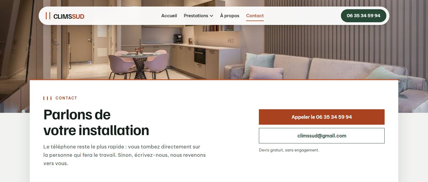 section — Parlons de votre installation