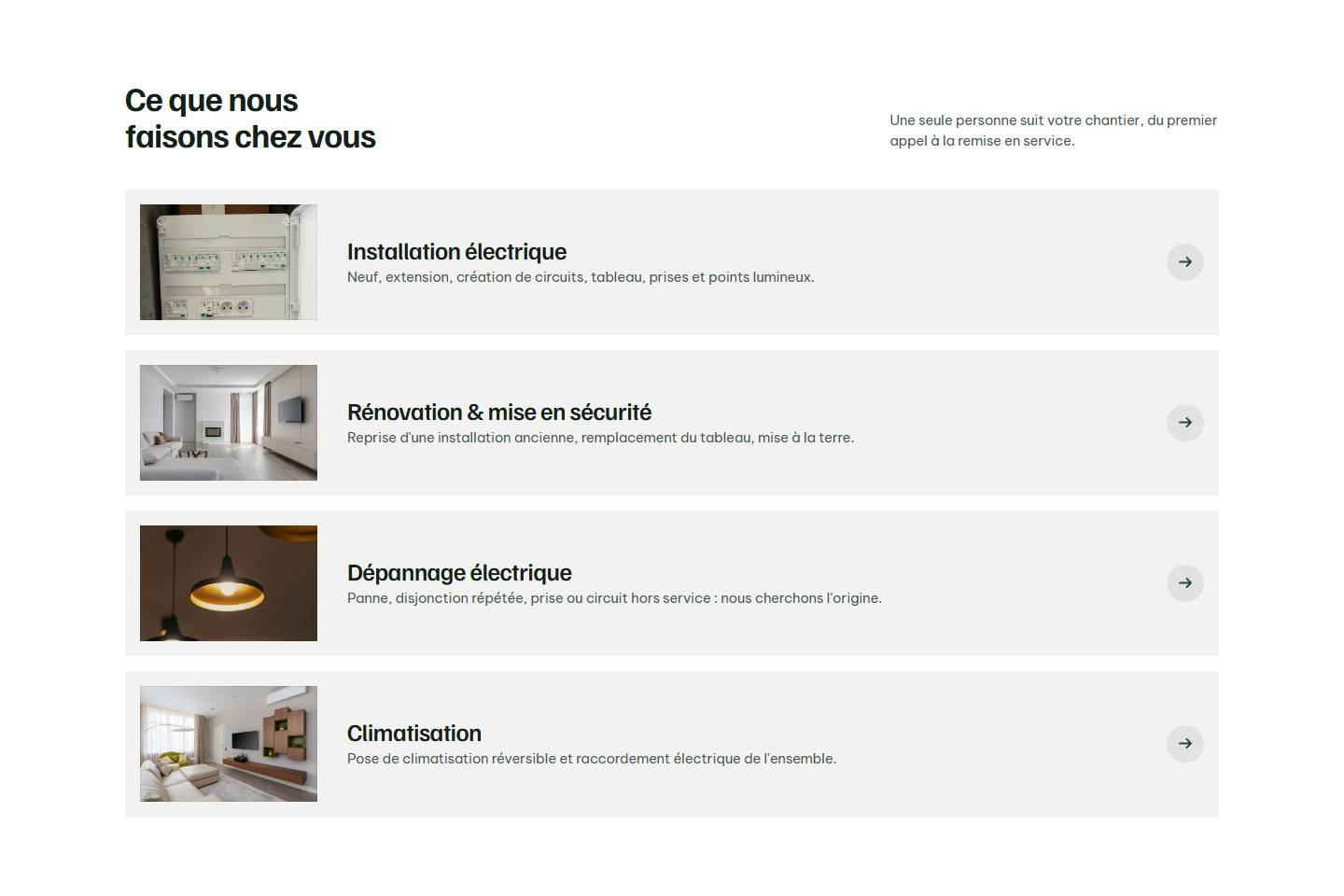 services — Ce que nous faisons chez vous