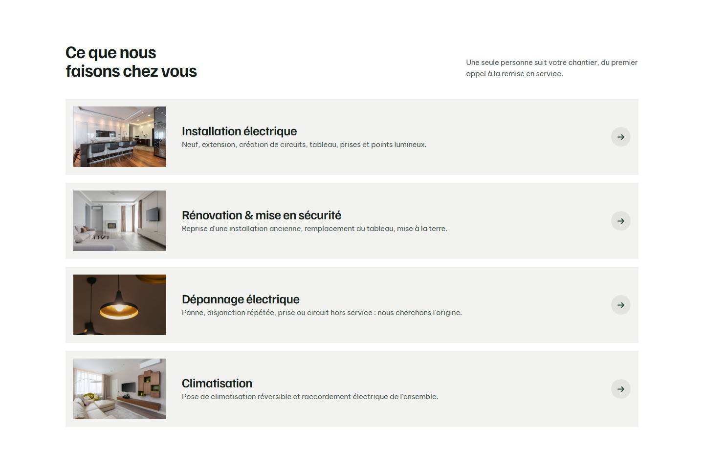 services — Ce que nous faisons chez vous
