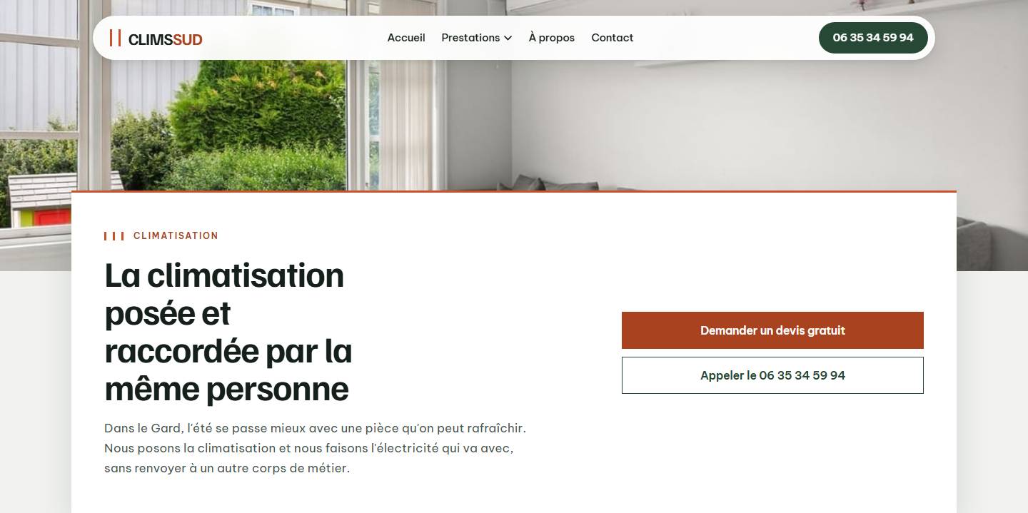 section — La climatisation posée et raccordée par la même personne