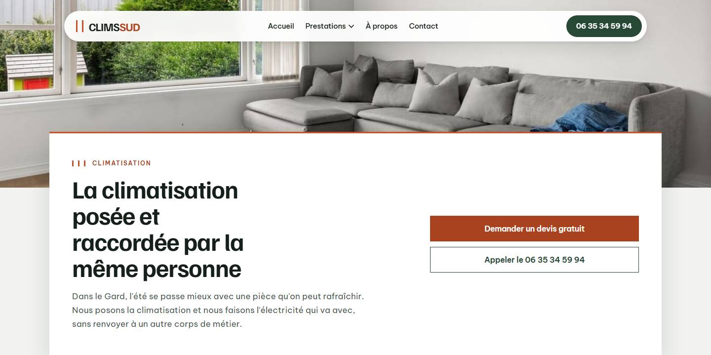 section — La climatisation posée et raccordée par la même personne