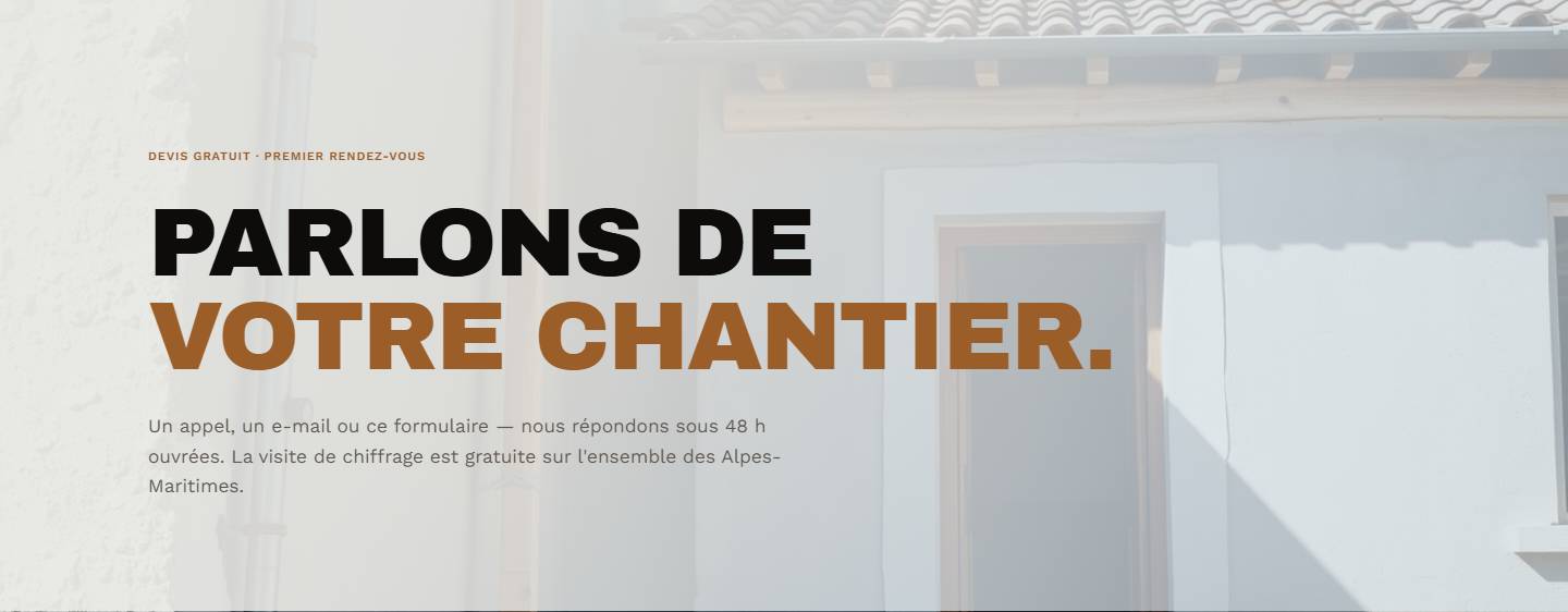 hero — Parlons de votre chantier.