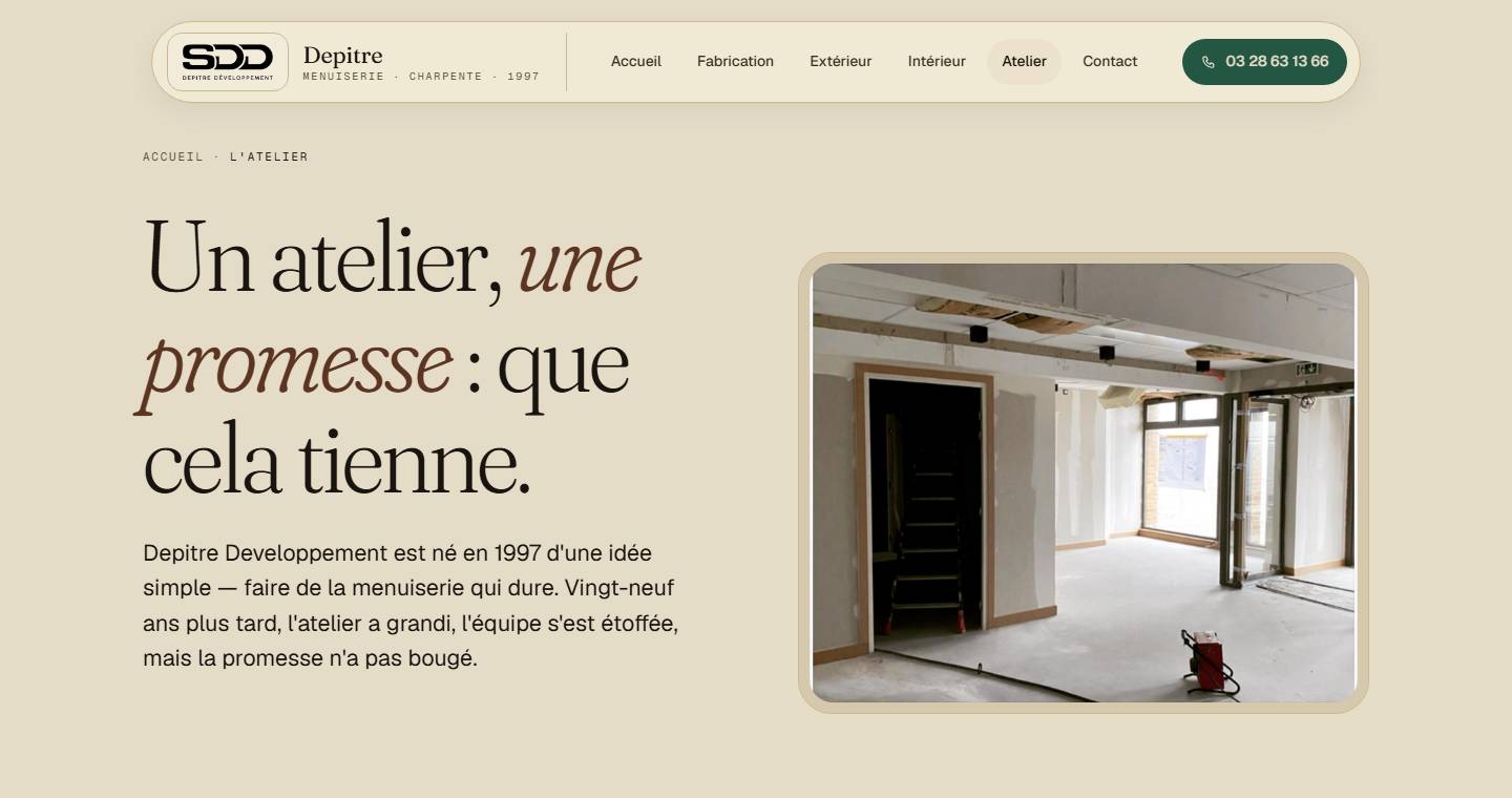 hero — Un atelier, une promesse : que cela tienne.