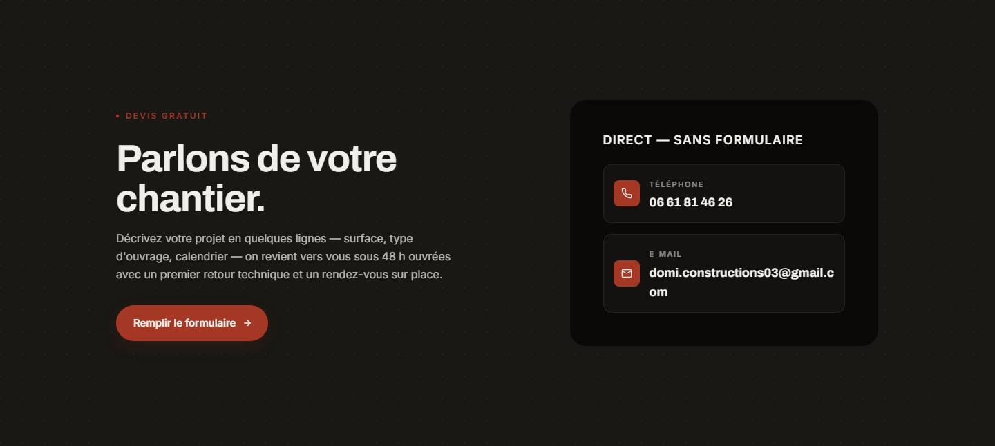 cta — Parlons de votre chantier.