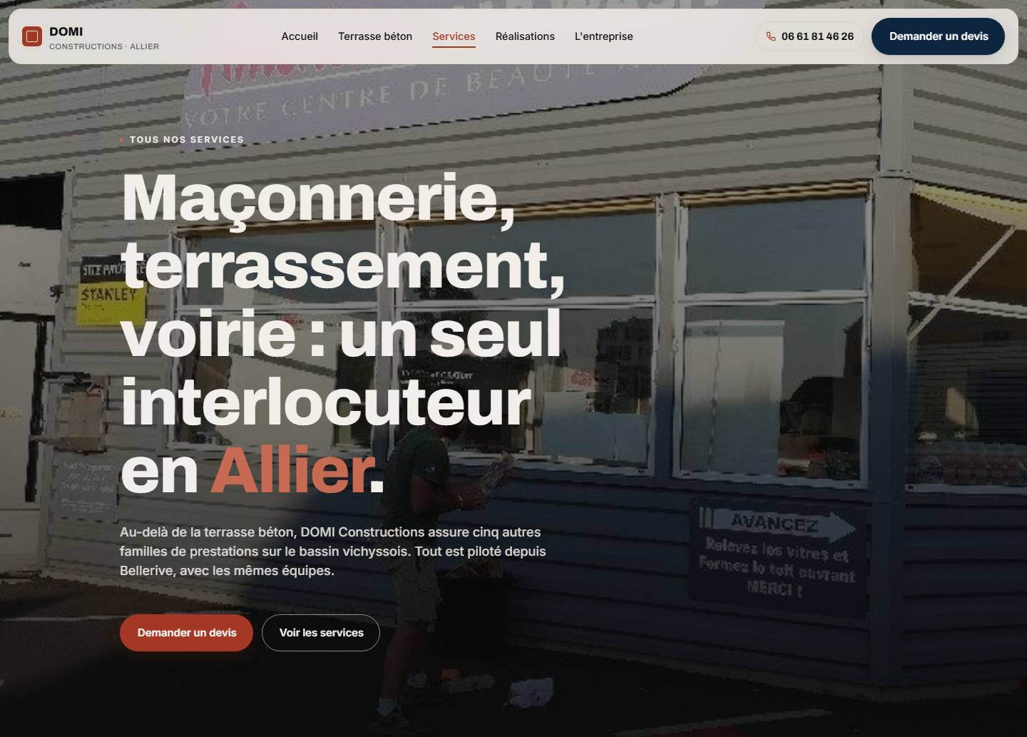 hero — Maçonnerie, terrassement, voirie : un seul interlocuteur en Allier.