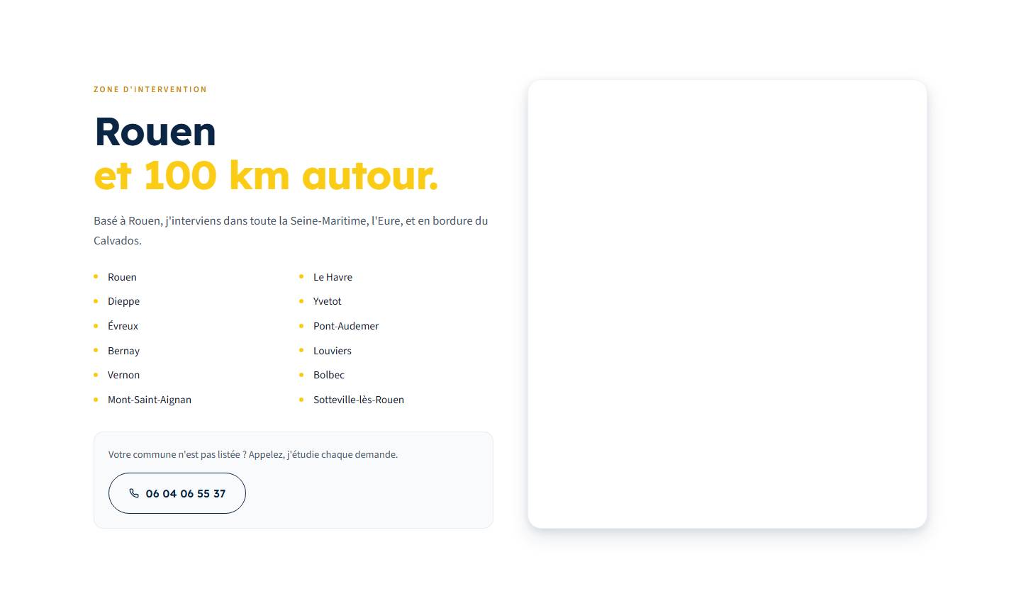 zone — Rouenet 100 km autour.