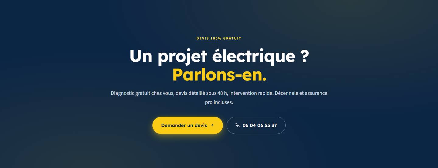 cta — Un projet électrique ? Parlons-en.