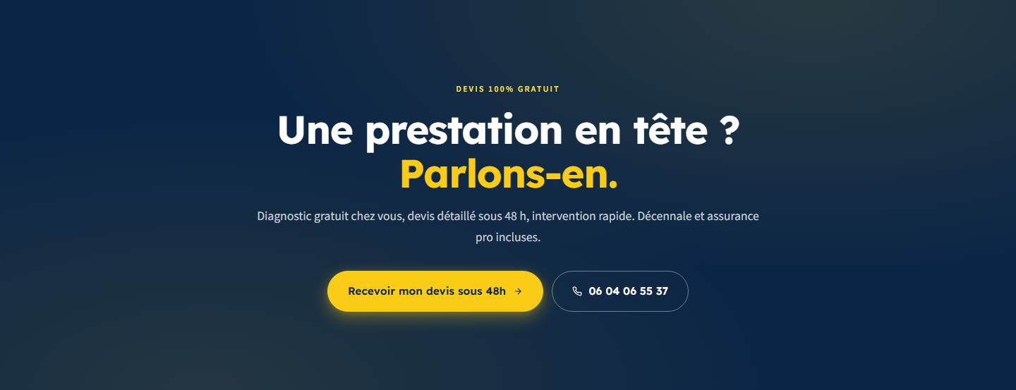 cta — Une prestation en tête ? Parlons-en.