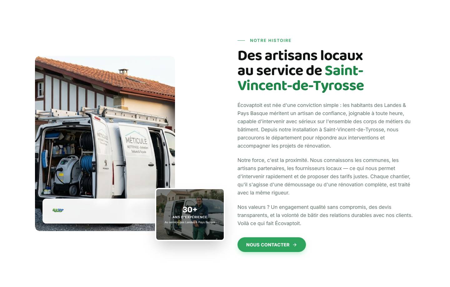 section — Des artisans locaux au service de Saint-Vincent-de-Tyrosse