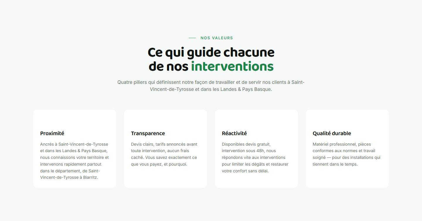 section — Ce qui guide chacune de nos interventions