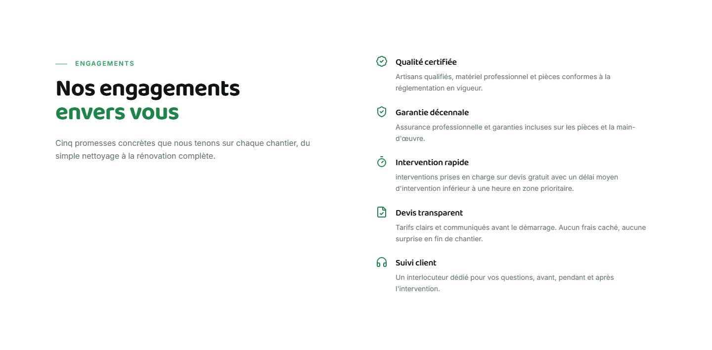 section — Nos engagements envers vous