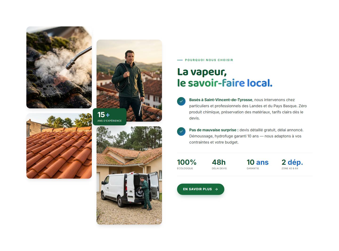 section — La vapeur, le savoir-faire local.