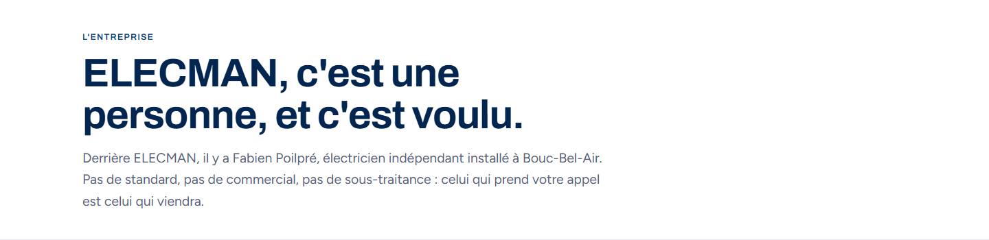 hero — ELECMAN, c'est une personne, et c'est voulu.