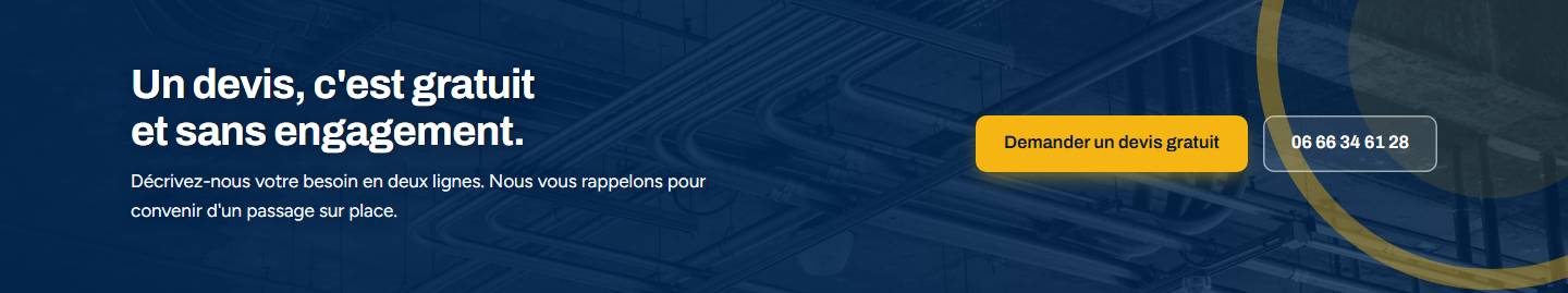 cta — Un devis, c'est gratuit et sans engagement.