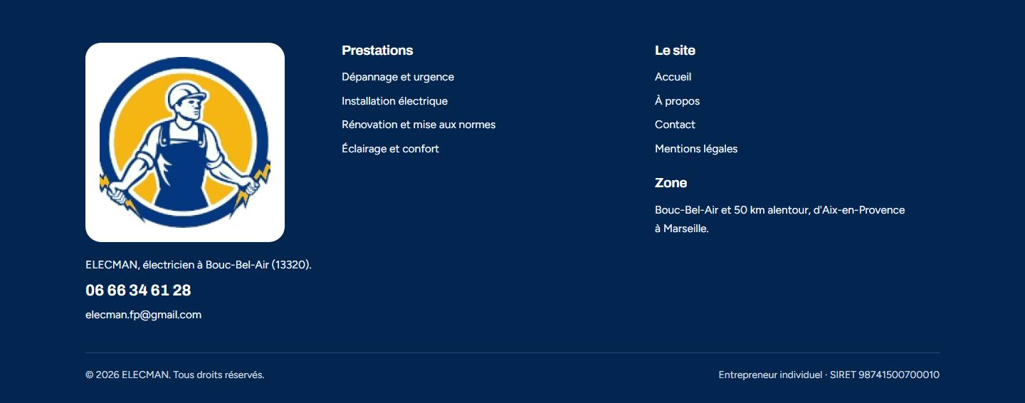 footer — Prestations