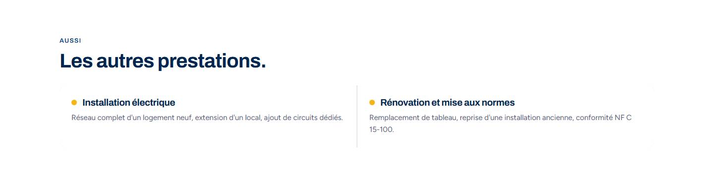 section — Les autres prestations.