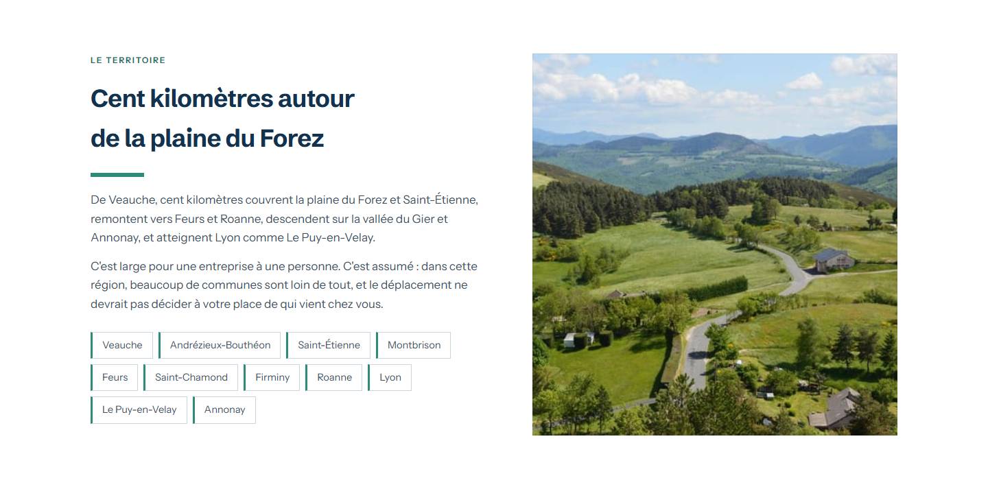 section — Cent kilomètres autour de la plaine du Forez