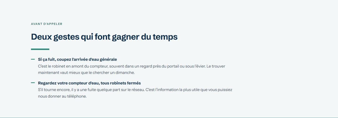 section — Deux gestes qui font gagner du temps