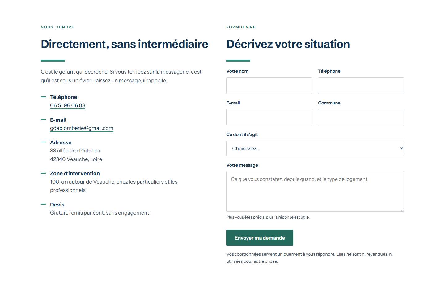 section — Directement, sans intermédiaire