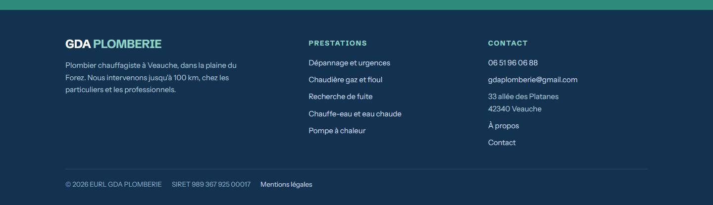 footer — Prestations