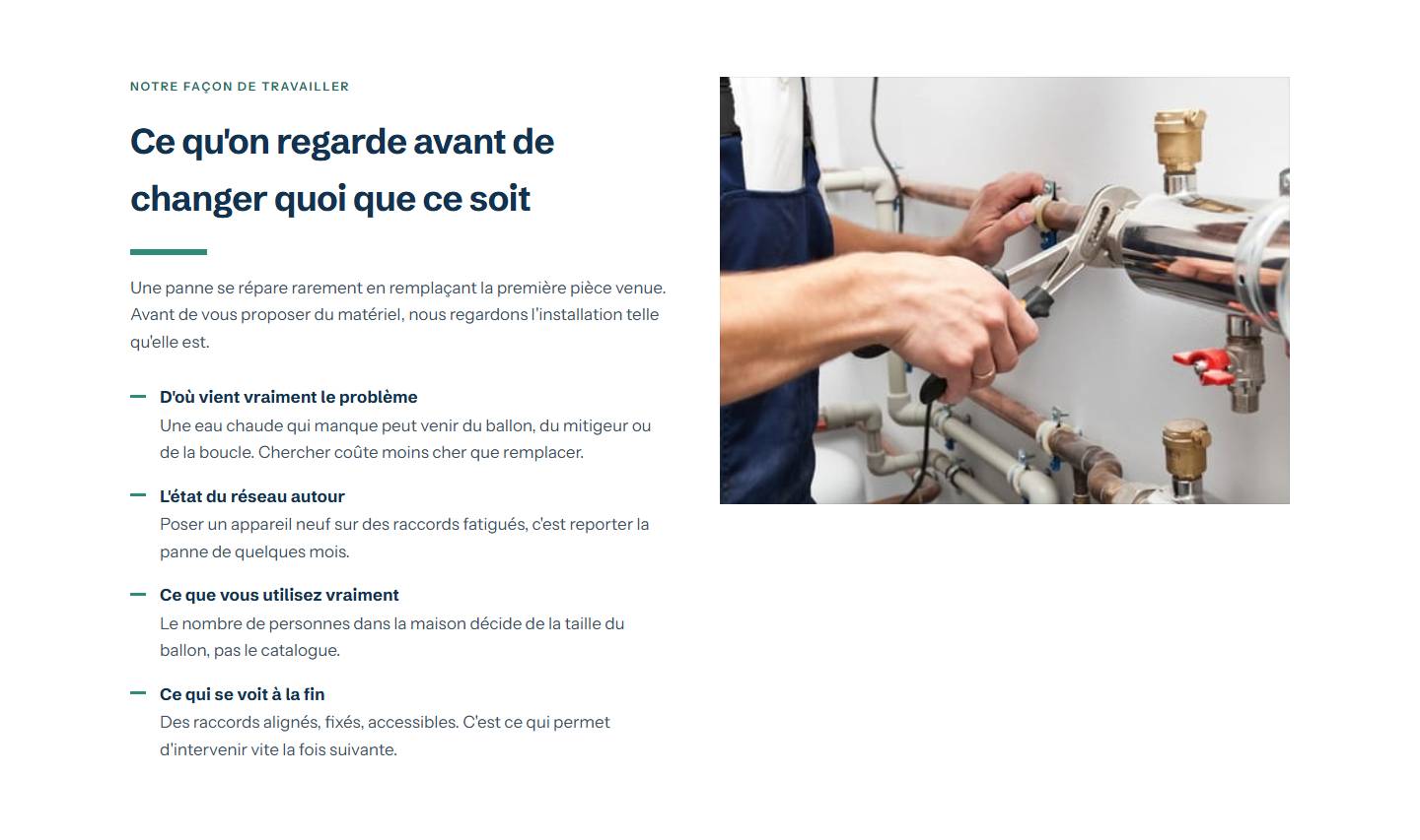 section — Ce qu'on regarde avant de changer quoi que ce soit