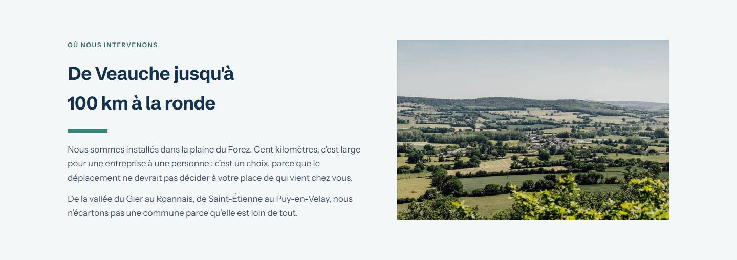 section — De Veauche jusqu'à 100 km à la ronde