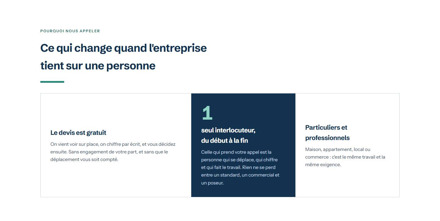 section — Ce qui change quand l'entreprise tient sur une personne