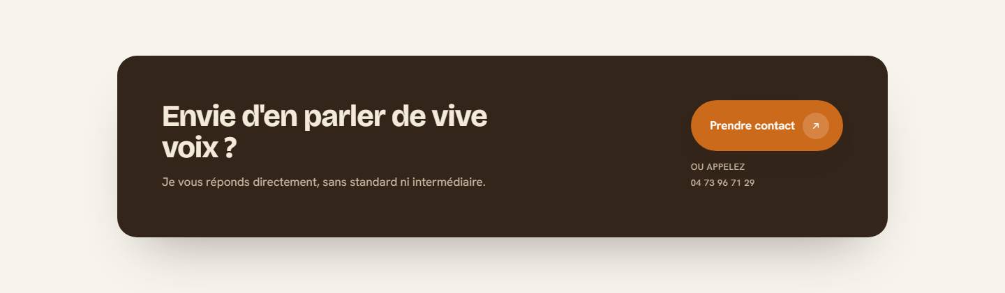 cta — Envie d'en parler de vive voix ?