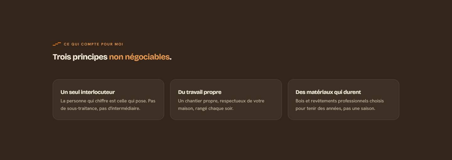 section — Trois principes non négociables.