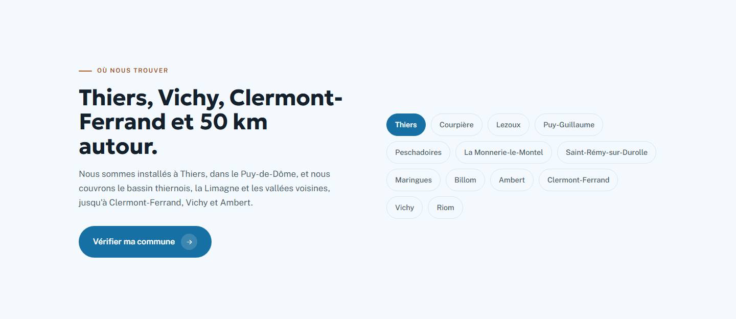 section — Thiers, Vichy, Clermont-Ferrand et 50 km autour.