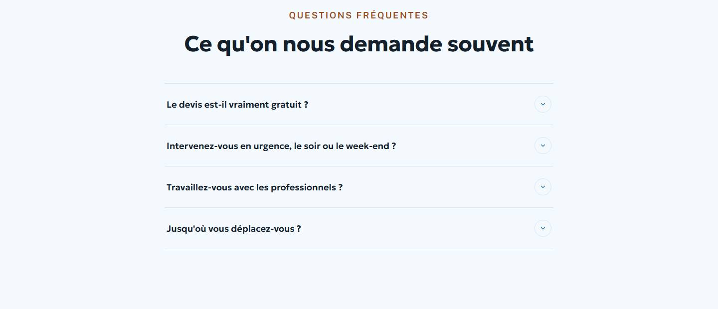 faq — Ce qu'on nous demande souvent