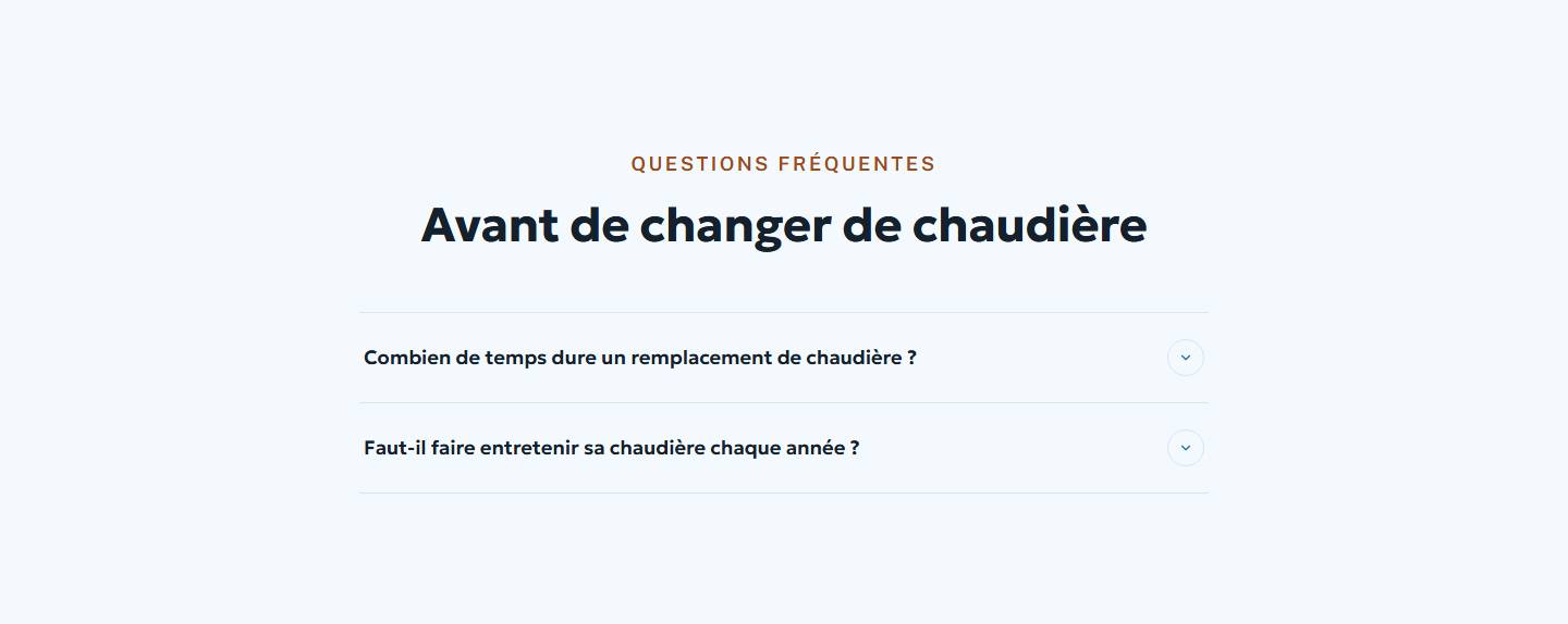 faq — Avant de changer de chaudière
