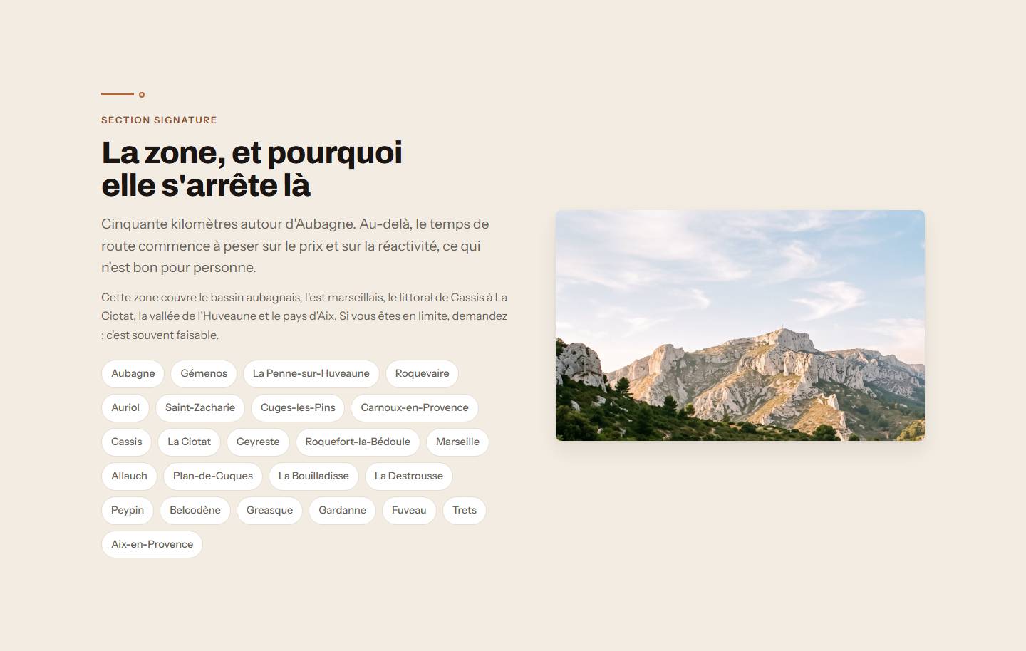 section — La zone, et pourquoi elle s'arrête là