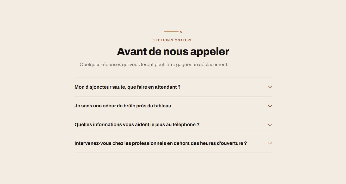faq — Avant de nous appeler